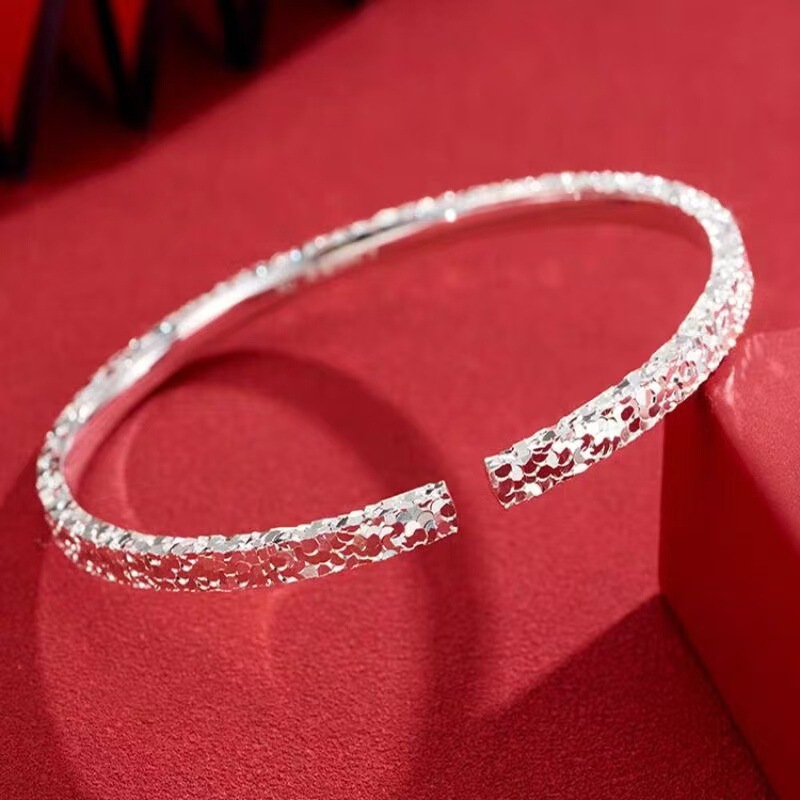 Three-sided Sparkling Ice Ice Break Bracelet Fashion All-match Personalized Elegant Women's Bracelet High-end Young Style