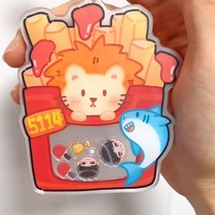 莎頭新揺楽アクリルかわいいキーホルダーストラップ孫穎莎王楚欽は友人の誕生日プレゼントを贈った