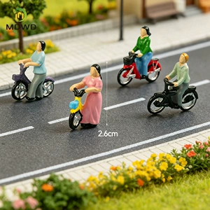 Мини-фигурки велосипедистов 1/87 HO для макета