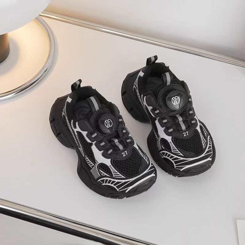 Zapatos respirables de malla para niños 2025 nuevo otoño para niñas zapatos casuales para padres, zapatos de running de suela suave para niños