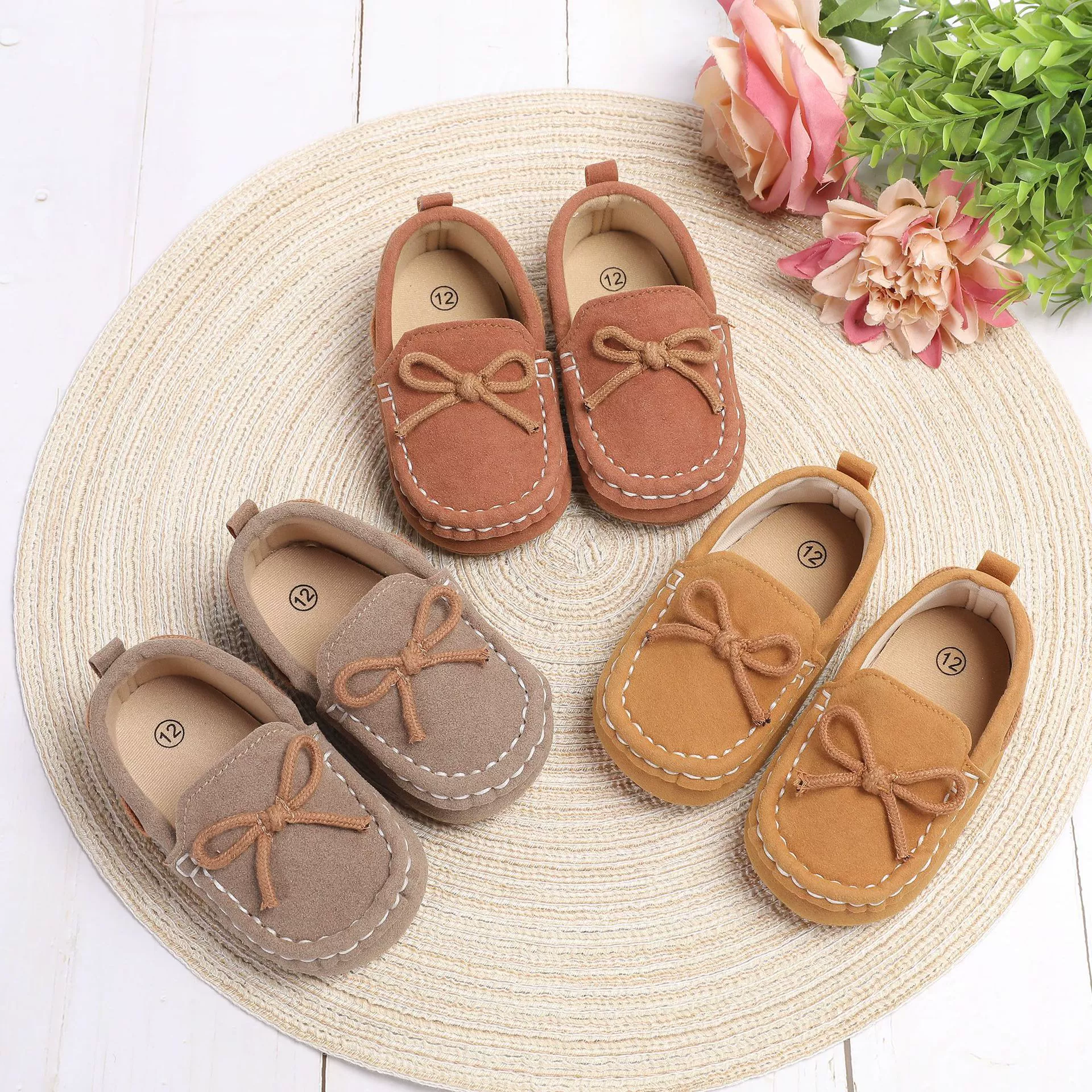 2024 осень и зима новая детская бобовая обувь износостойкая, нескользящая и дышащая мода для внутреннего и наружного ношения