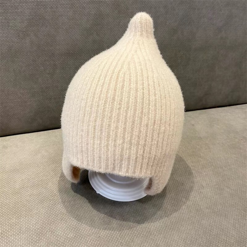 儿童帽子秋冬男女宝宝可爱奶嘴针织帽护耳保暖雷锋帽婴儿毛线帽潮|undefined