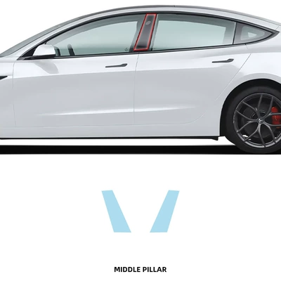 Car paint protective film | TPU film paint protective - left-and-right-middle-columns-tpu-transparent-protective-film-21-24-tesla-models