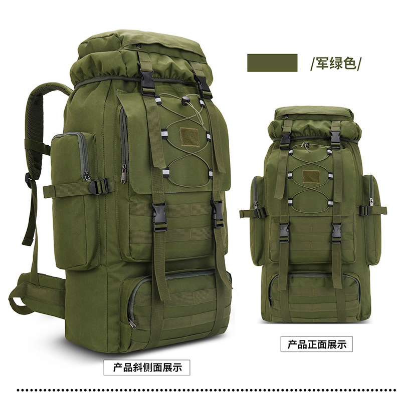 Al aire libre 60 litros de gran capacidad para salir mochila de viaje camuflado para hombres y mujeres acampando caminata mochila de estudiantes fábrica transfronteriza