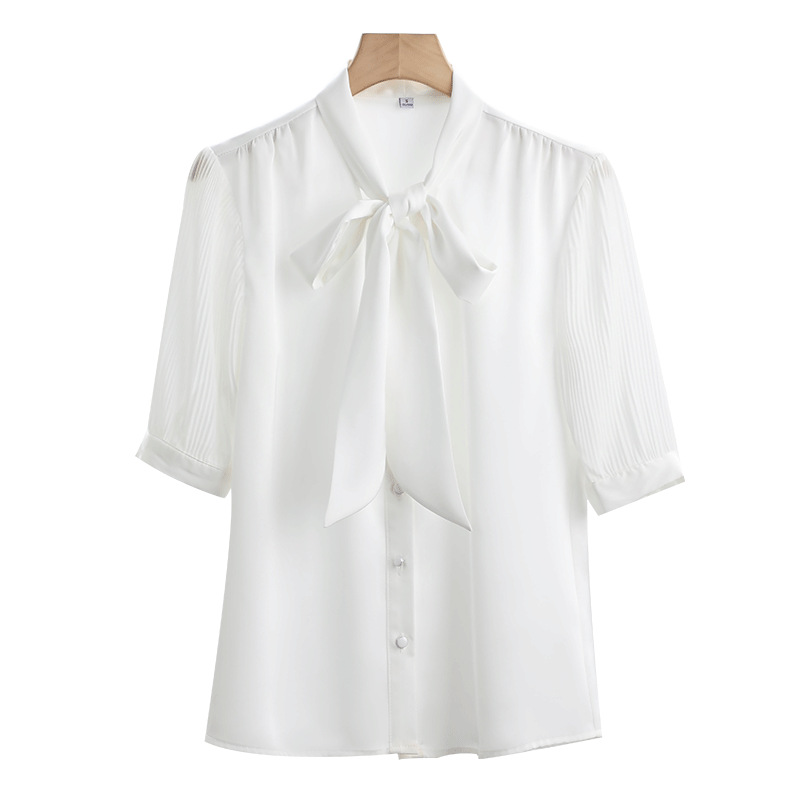 Summer elegant shirt with bow