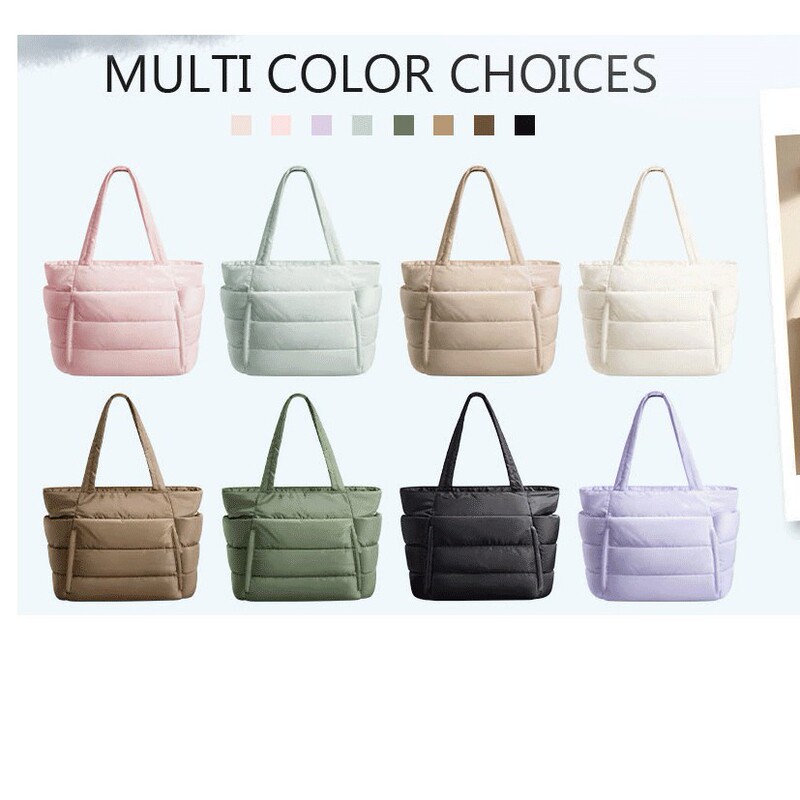 Cross-Border New Product Hot-Selling Feather Cotton Shoulder Bag, Lightweight Waterproof Handbag, Travel Bag, Portable Clutch Bag for Women for Work and Commuting Cross-Border New Product Hot-Selling Feather Cotton Shoulder Bag, Lightweight Waterproof Handbag, Travel Bag, Portable Clutch Bag for Women for Work and Commuting