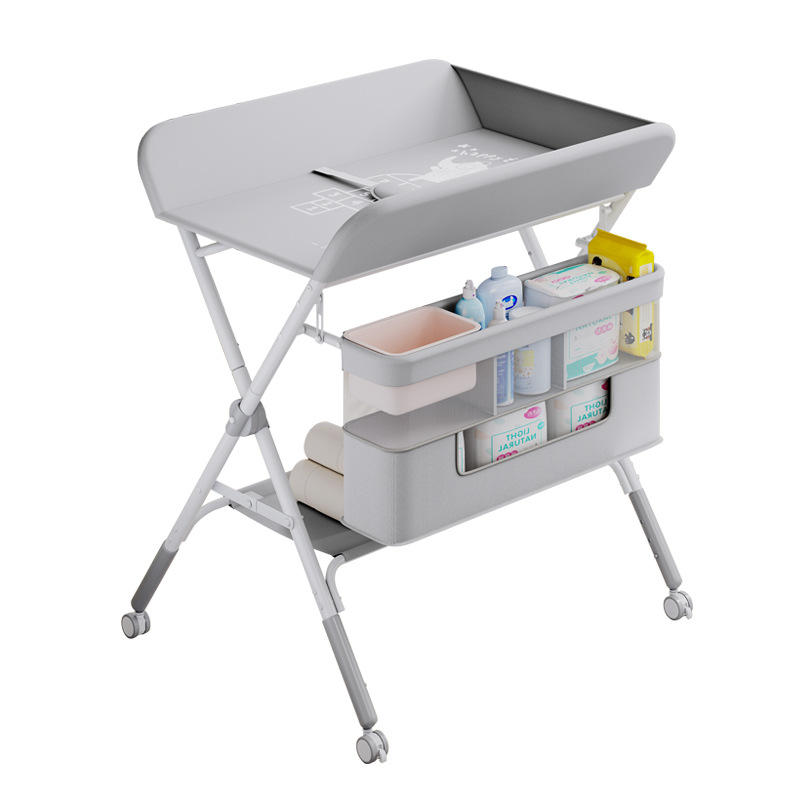 Mesa de pañales mesa de cuidado del bebé portátil multifuncional plegable cama de bebé cambio de pañales mesa táctil