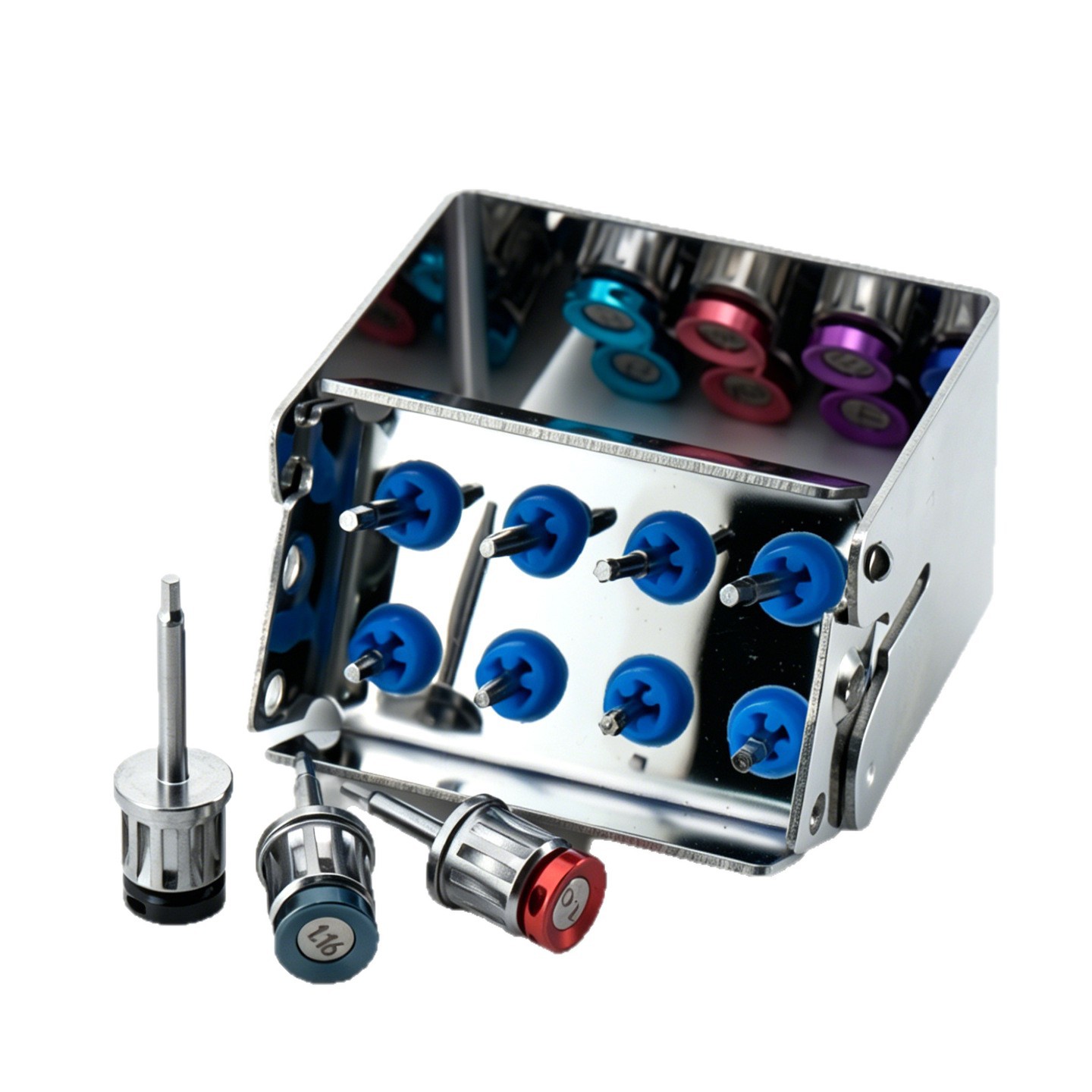 Implantes dentales destornillador llave torsional Caja de herramientas de reparación de implantes orales Dentum Odontology TITI Nobel