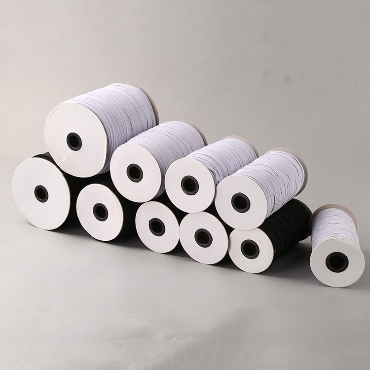 直销热卖 黑白乳胶松紧带 高弹力裤头细窄抗老化走马松紧带