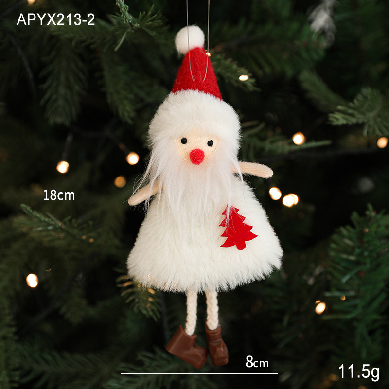 国境を越えて人気のあるぬいぐるみクリスマスストラップ紅白雪だるまクリスマスツリーのペンダントテーブルの飾りクリスマスツリーのペンダント|undefined