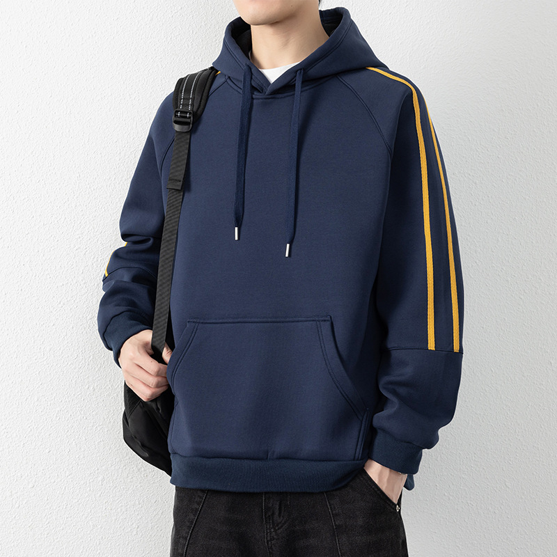 New Hooded Sweatshirt Casual Sports Sweatshirt Men's Hooded Spring and Autumn Splicing Hooded Sweatshirt Men's Versatile Sweatshirt Trendy
