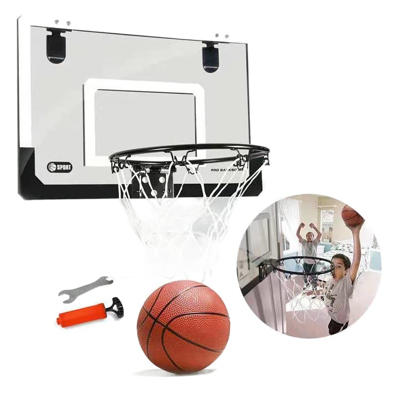 Tablero de baloncesto de pared transparente para niños de 45CM Tablero de baloncesto de puerta colgante transfronterizo