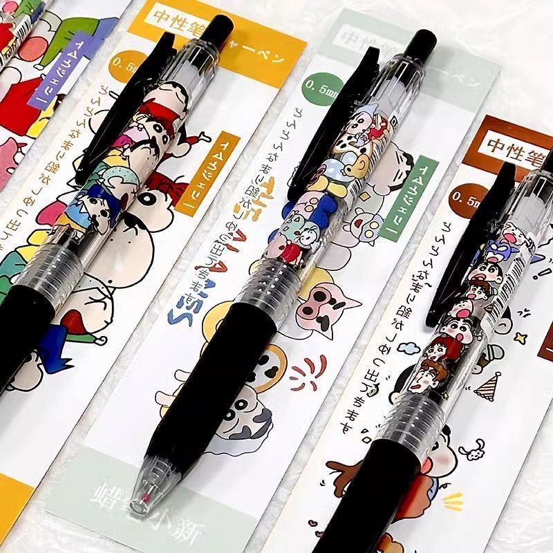 新しい日本 ZEBRA ゼブラクレヨンしんちゃんゲルペン JJ15 限定版 DIY ブラシテスト速乾性黒ペン|undefined