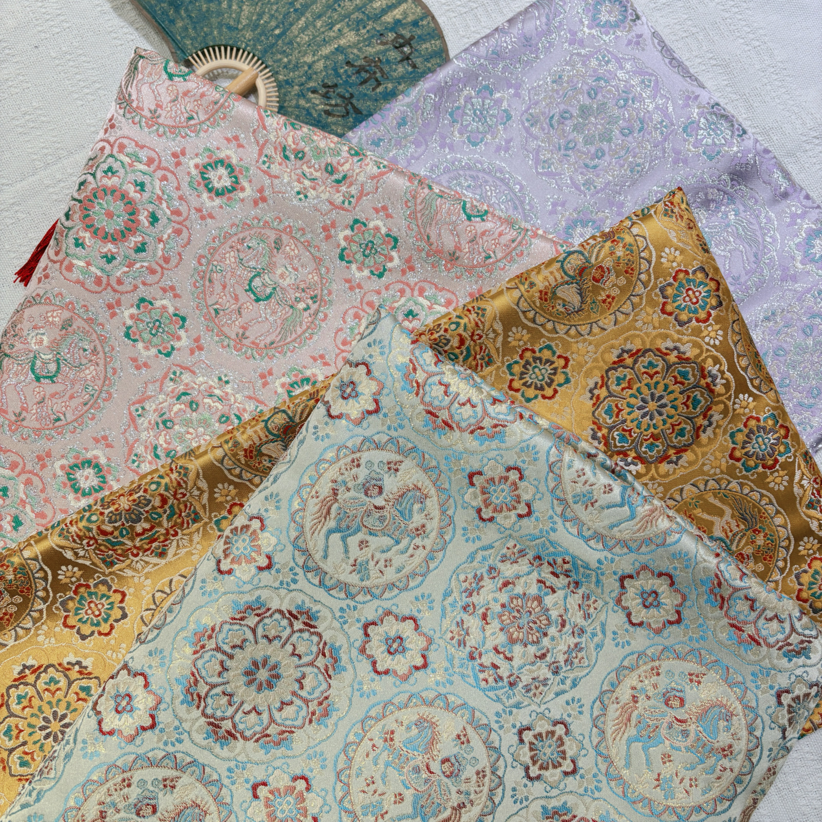 福马宝相新中式国风仿宋锦织金提花马甲汉服锦缎服装面料