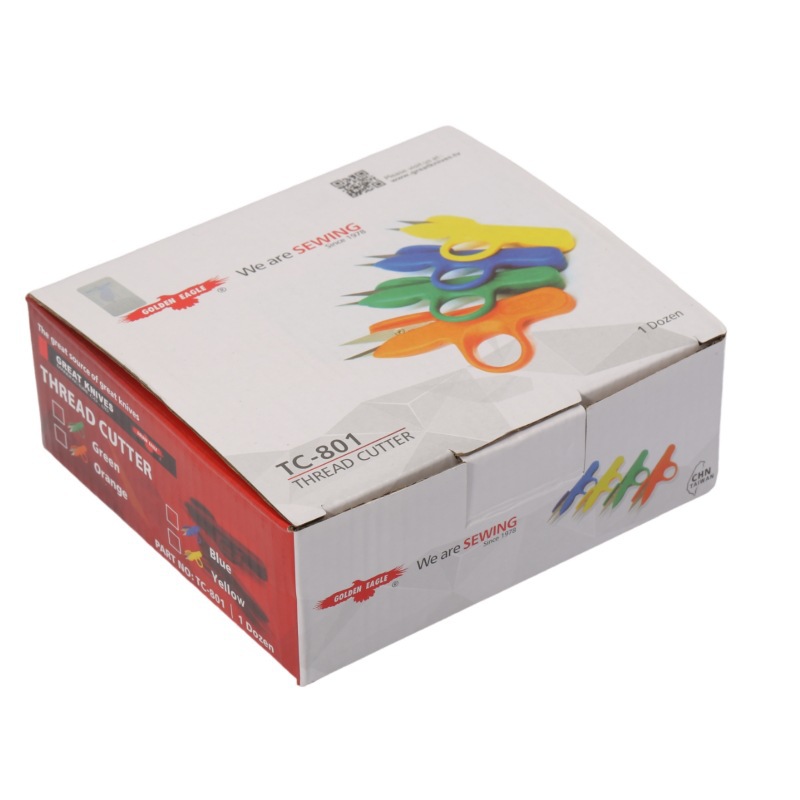 金鹰剪刀手柄塑料纱剪家用十字绣彩色塑料柄剪刀线头剪纱剪TC-800