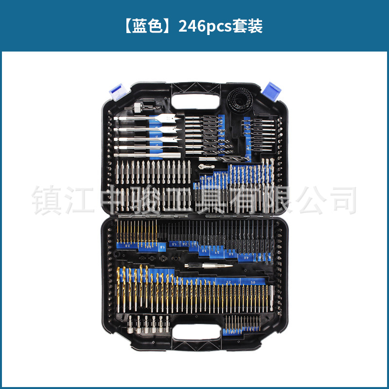 Multifuncional herramienta eléctrica accesorios 246 unids taladro combinación traje lote cabeza Twist taladro cemento agujero Accesorios