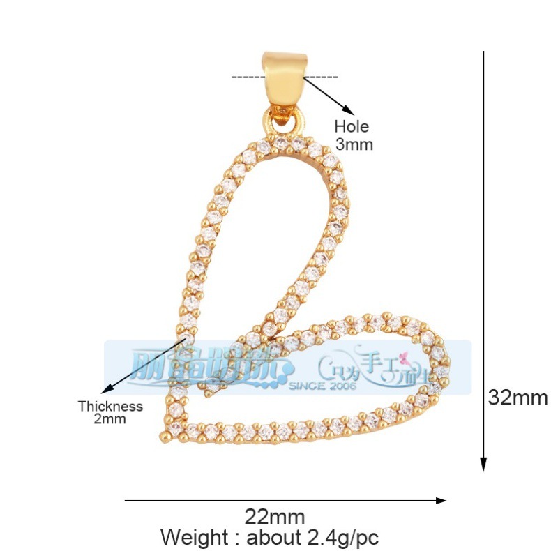 3g Weight Pendant Jewelry Making Type DIY Jewelry Accessories Classification 1 Piece Quantity Copper Material Heart Shape Pattern Hip-Hop, Vintage Style Style 1 Piece Copper Heart Shape Pendant 15
