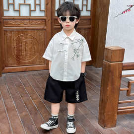 男童汉服套装2026新款唐装中式男孩古装儿童日常可穿夏季中国风潮