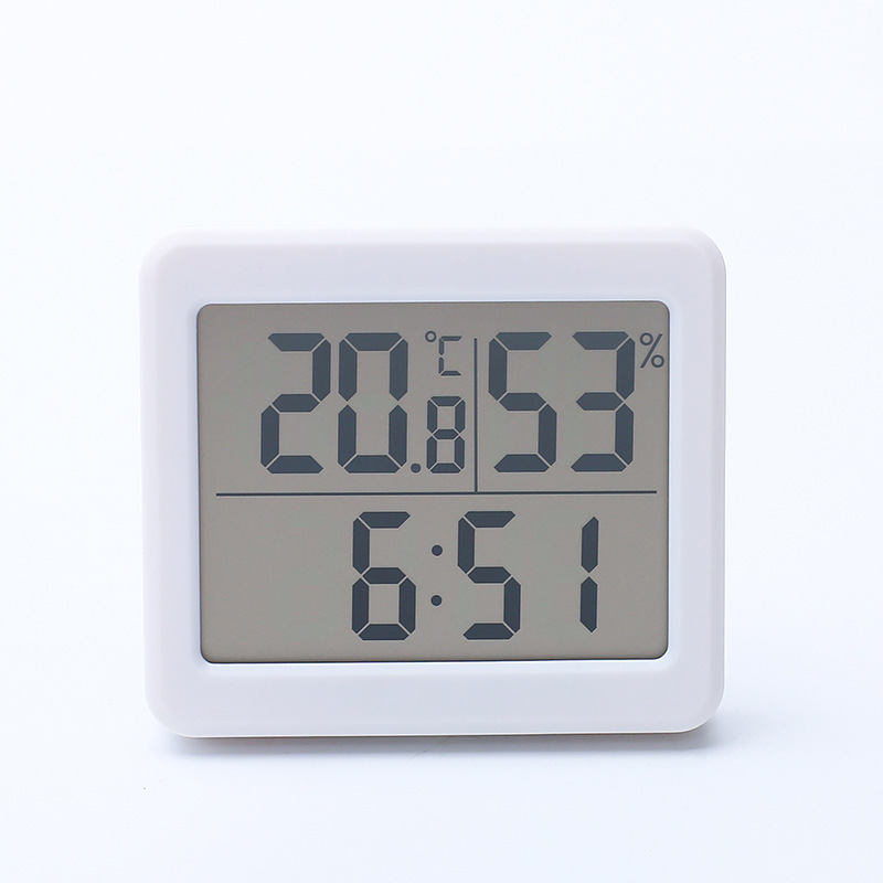 新款LCD大屏数字温湿度计 背光温湿度监测仪室内外气象站厂家直供