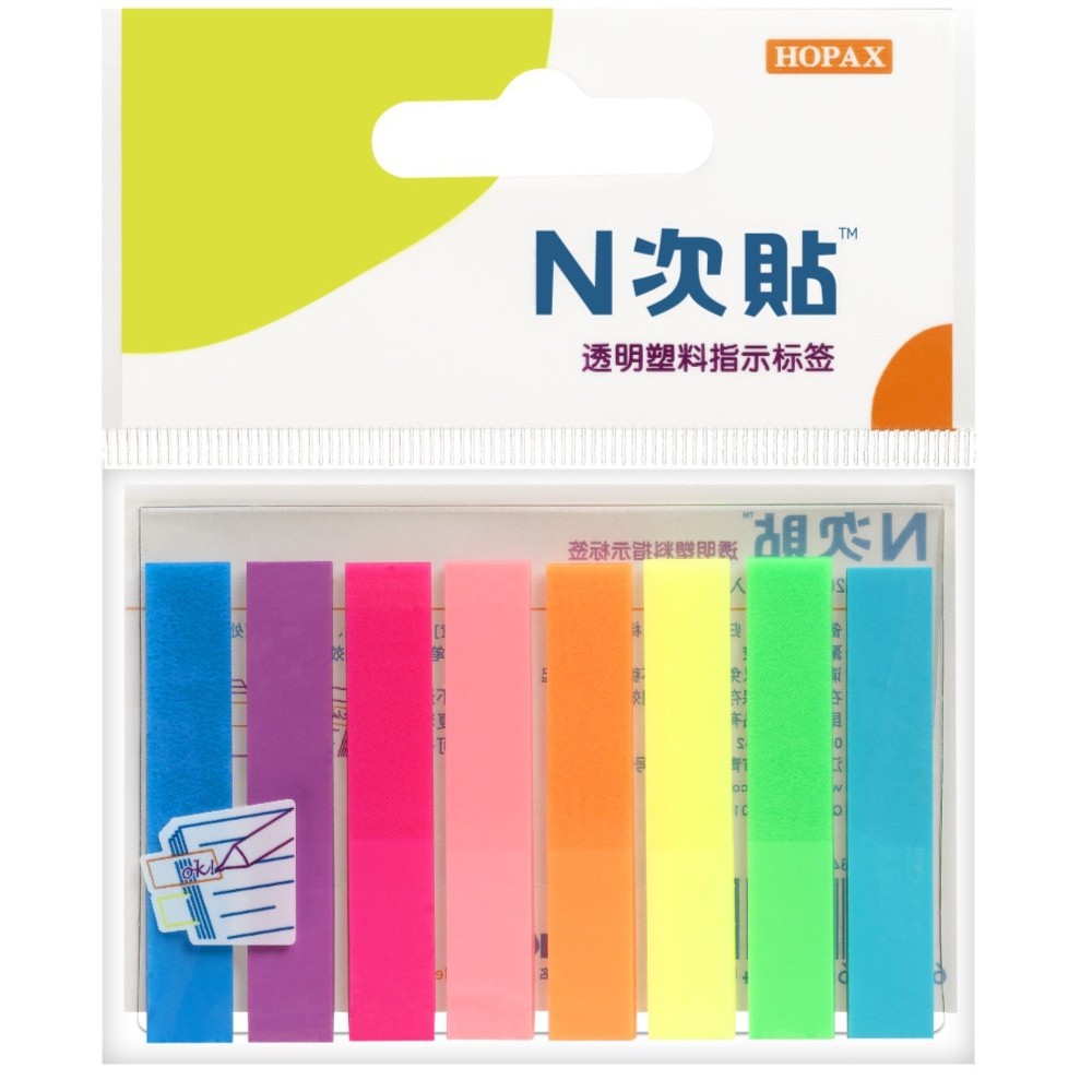 N pegatinas de plástico flecha transparente etiqueta pequeña fluorescente se puede volver a colocar índice de clasificación de plástico post-it pegatinas de Pepsi