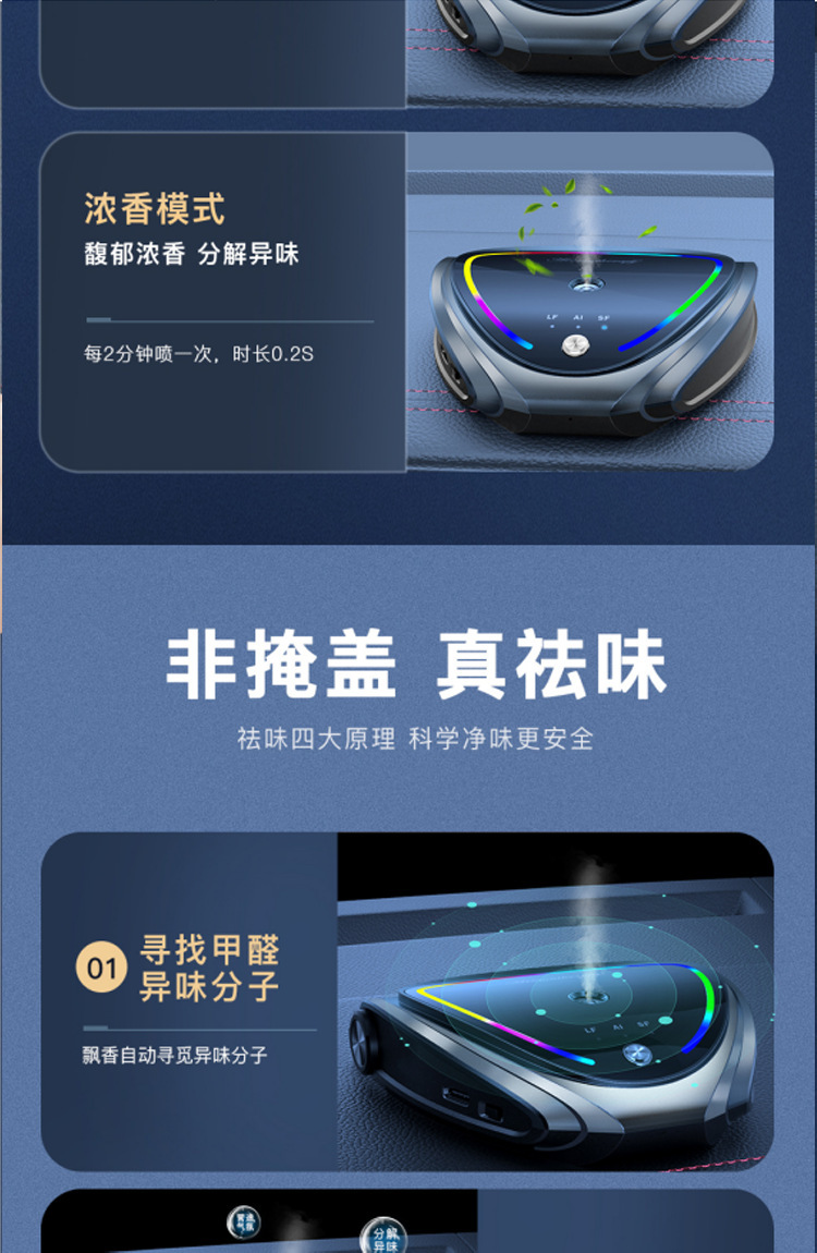 Car Aromatherapy Women's Smart Solar Charging Hidden Parking Number Plate Music Light Ornament Gift Customization