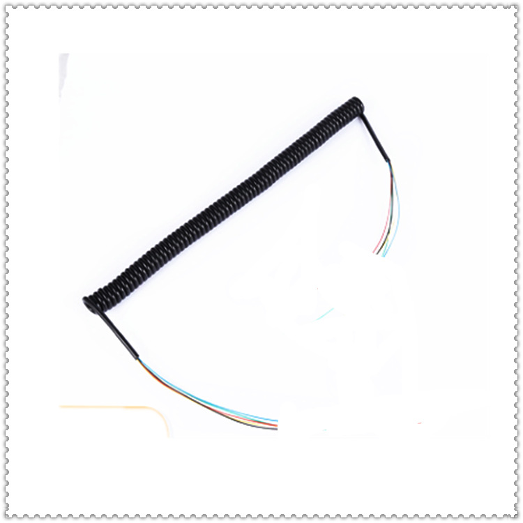 pu/pvc弹簧线打草机2芯电源线弹簧线可伸缩螺旋线 弹簧连接阻燃