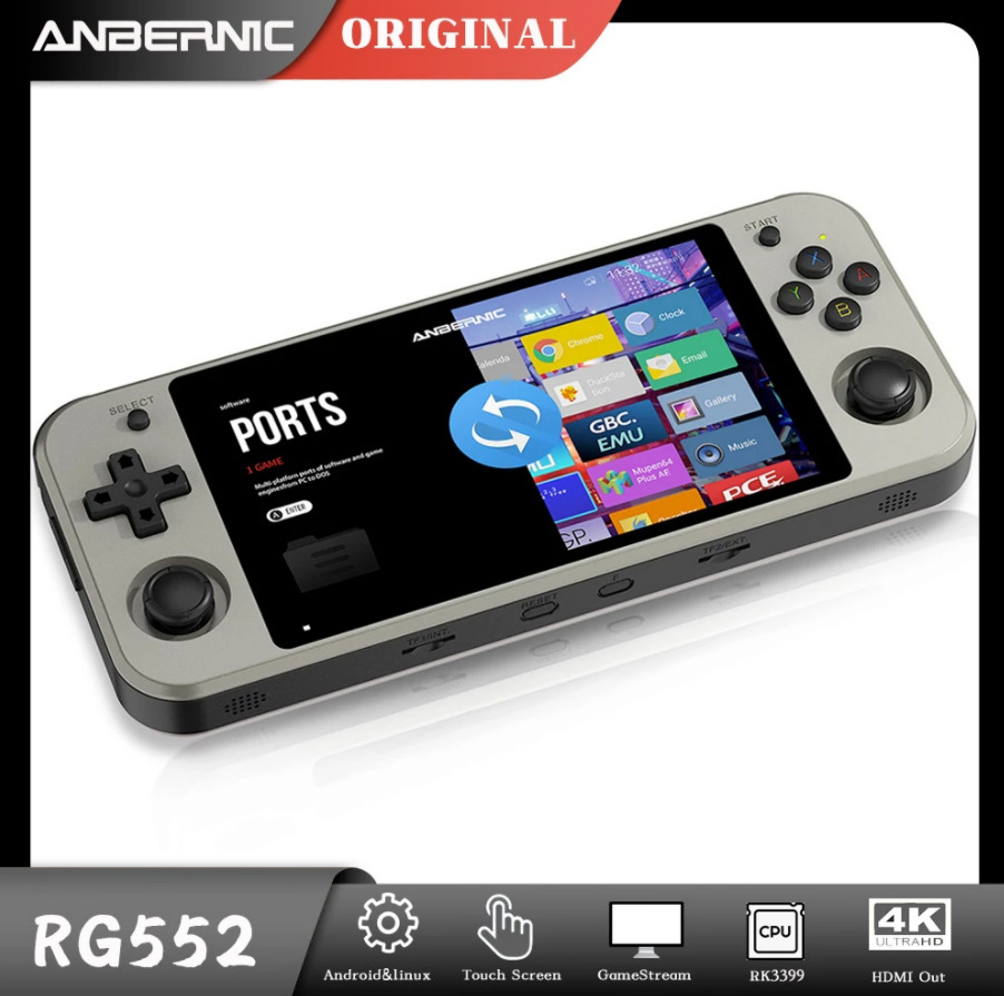 RG552 Android open source dual system handheld large screen touch screen game machine vibration 3D stereo machine