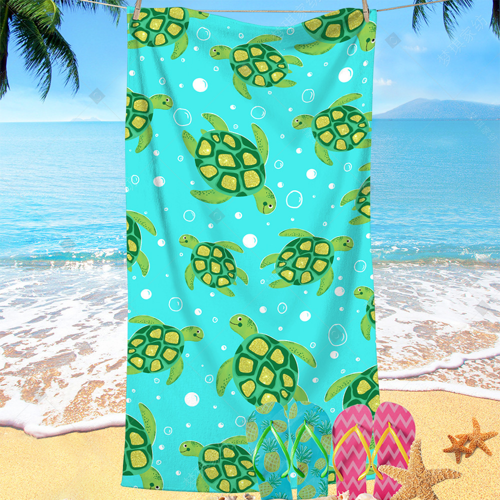 Toalla de playa de microfibra caliente de Amazon Toalla de baño absorbente de mariposa súper grande transfronteriza Towel engrosado