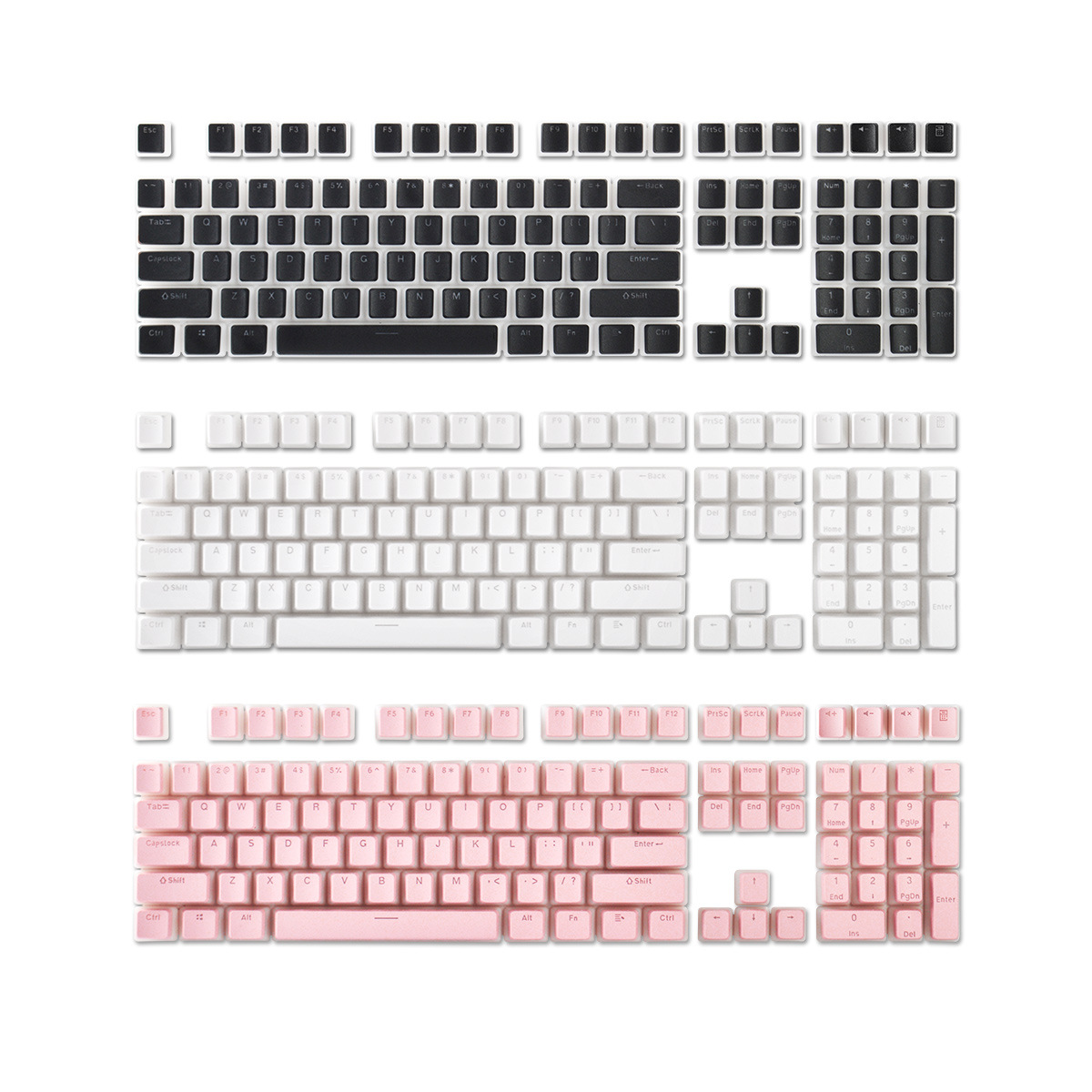 Tapa de teclado de pudín en caja teclado mecánico pudín doble piel leche tapa de llave transparente PBT personalizado crema jalea
