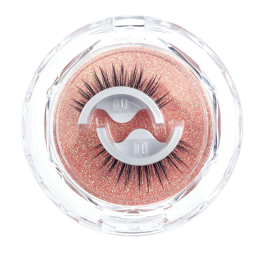 Tiktok mismo estilo caliente jalea pegamento pestañas autoadhesivas natural de fábrica de girasol grueso sin pegamento simulación 3D pestañas postizas