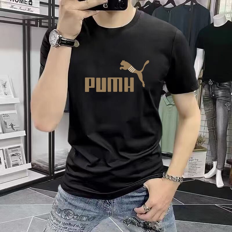 Trendy Brand Cotton White T-Shirt with Checkmark Design for Women, Solid Color Korean Style Sports Casual Short-Sleeve Couple's Loose Fit T-Shirt