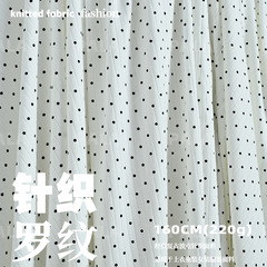针织提花移圈圆点印花布 小清新波点童装家居服薄款饰品套装面料