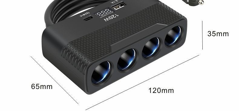 Car Cigarette Lighter Mobile Phone USB Multi-Function Converter Charger One-to-One, One-to-Three, High-Power Automotive Super Charger