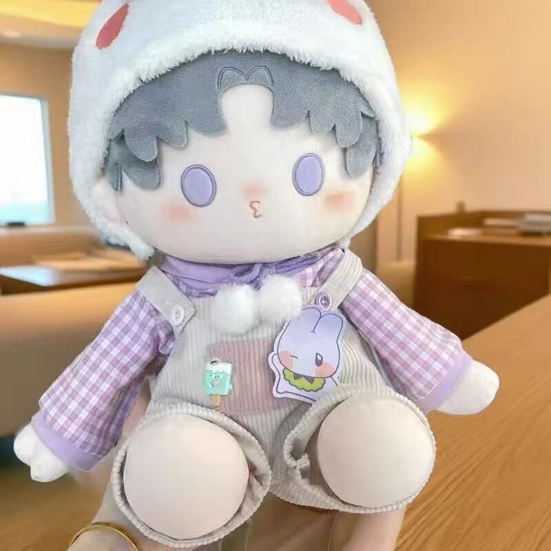 背带裤娃衣40cm娃娃衣服套装坐姿棉花娃娃背带裤玩偶套装一件起批|undefined