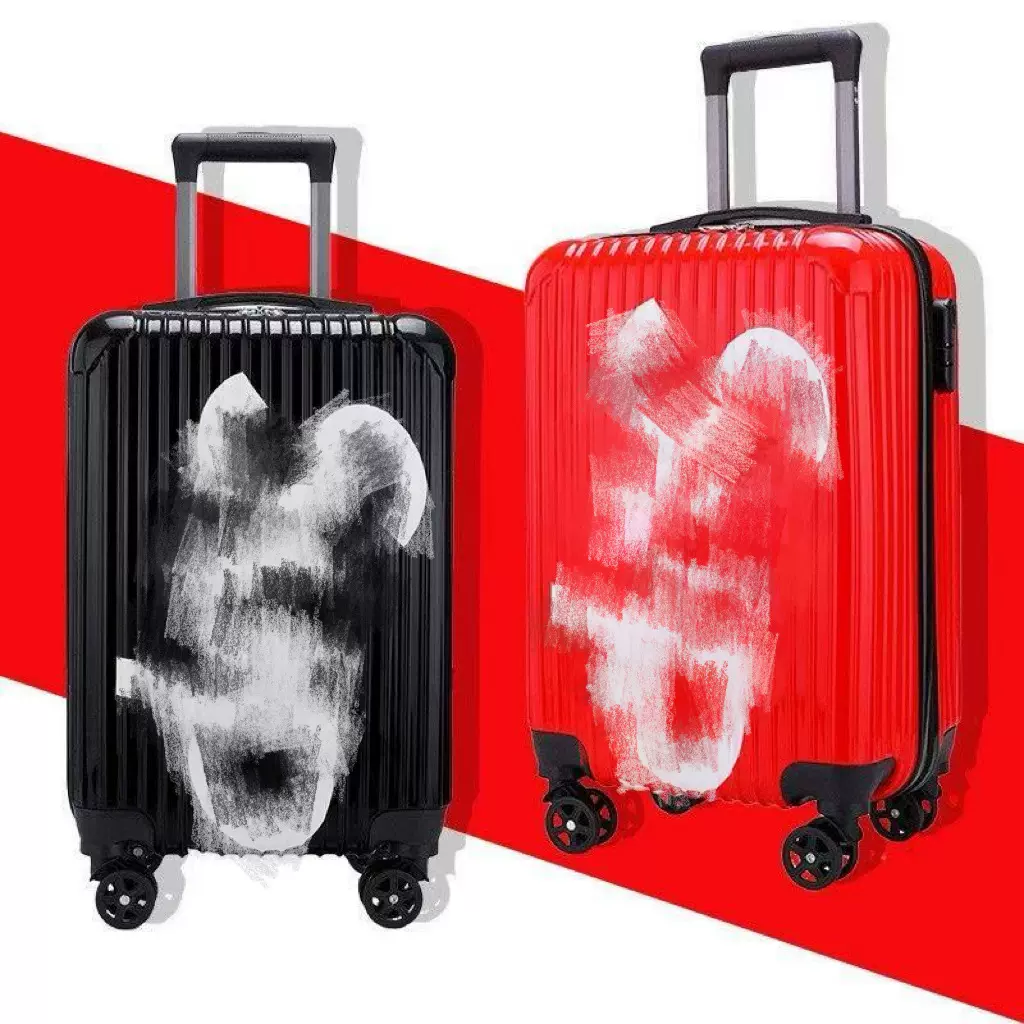 竖条纹SUP休闲学生拉杆箱万向轮儿童行李箱密码锁卡通旅行箱.撞色