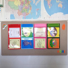 挂袋幼儿园画画袋透明无纺布图书奖状收纳墙挂多功能挂壁收纳袋