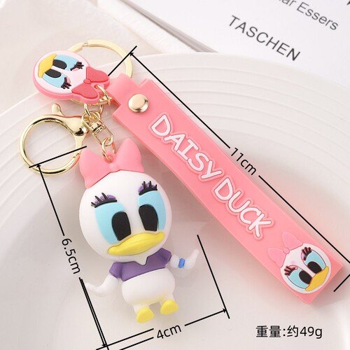New Mickey and Minnie internet celebrity pendant silicone Stitch keychain doll couple cartoon keychain wholesale