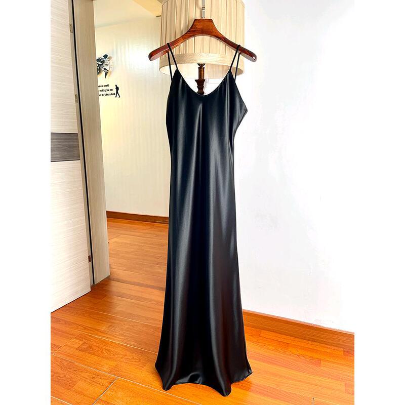 It's too long! Tall in ~ inside drape sling dress lengthened ~ bottoming satin acetate sling skirt