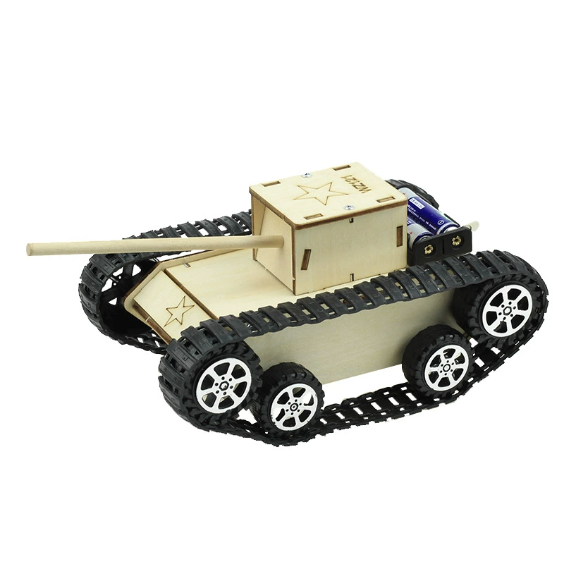 Electric wooden tank, constructor, teaching aids, set handmade for students for experiments, mini experiment, science