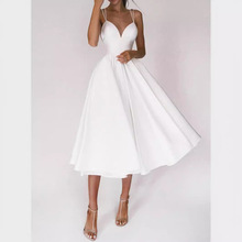 2021春夏季新款跨境速卖通亚马逊欧美女装多色吊带性感大摆连衣裙