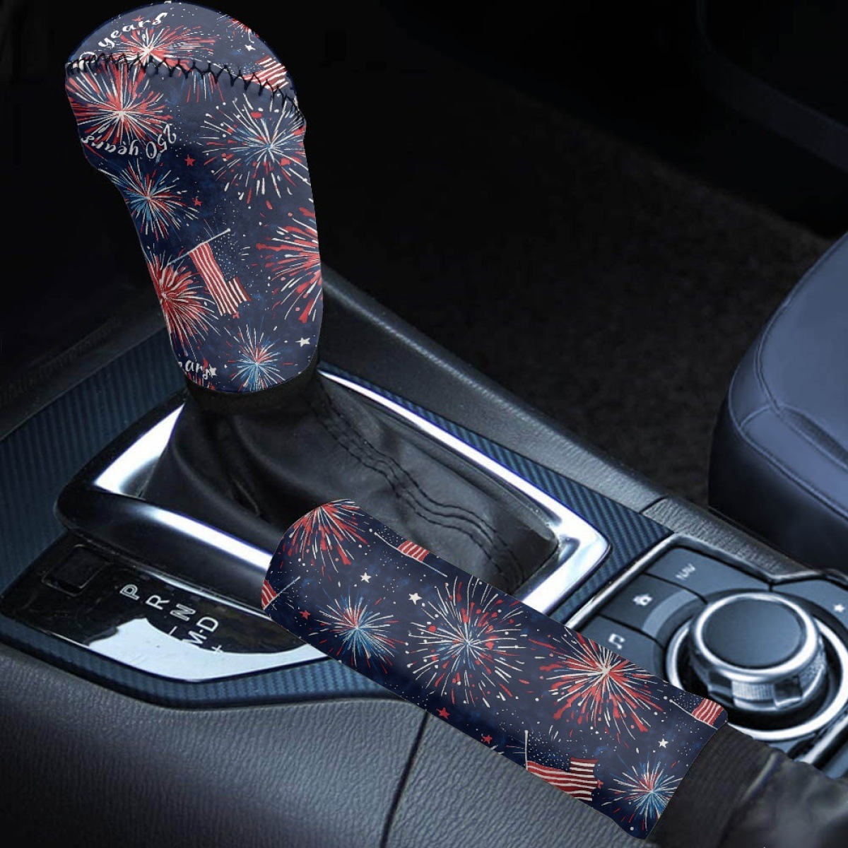 Amazon's Best-Selling Car Gear Shift Dust Cover with American Independence Day 250Th Anniversary Print, Custom Handbrake Protector