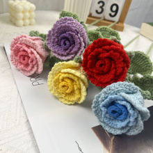 手工钩织针织毛线花洛神束手捧花情人节闺蜜永生花情侣结婚礼物