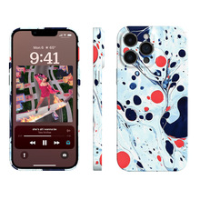 跨境专供艺术感isn泼墨油画苹果16手机壳iPhone17pro防摔硬壳菲林