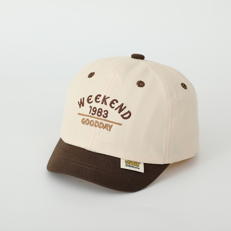 Sombreros para bebés primavera y otoño letras sombreros de lengua de pato coreanos sombreros de béisbol para niños y niñas sombreros solares