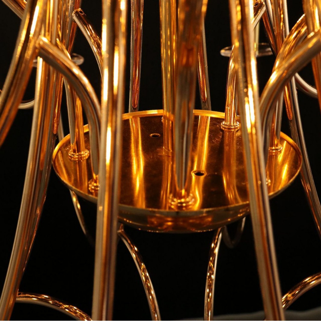 Salón de bodas europeo decoración de vela de hierro forjado lujoso lámpara de lujo hotel centro comercial restaurante decoración de props