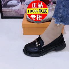 【店頭売れ筋】女性用の新しい本物のソフトレザーシューズ、英国スタイルの女性用レザーシューズ、フラットカジュアルスタイルのローファー、耐性