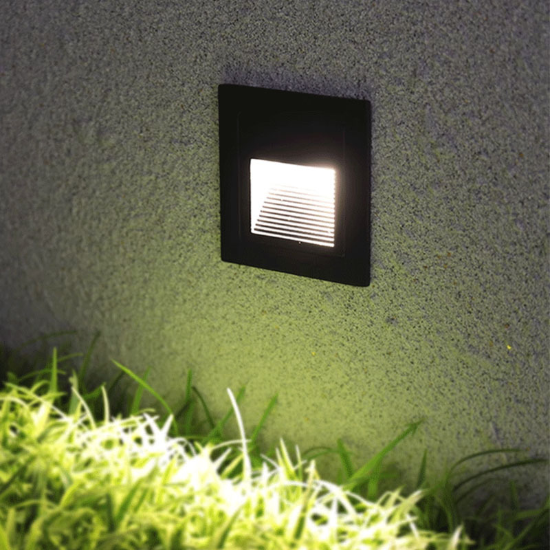86 Type Footlight Embedded Outdoor Human Body Sensor Stair Step Light Outdoor Waterproof Landscape Courtyard Step Light