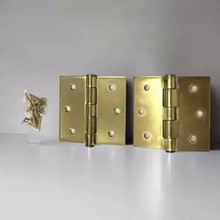 金色3寸美式铰链合页加厚五金轴承房门橱柜门窗合页铁质合页