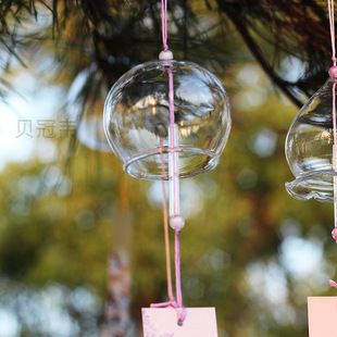 Transparent Glass Wind Chime Scenic Scene Layout Student Graffiti Crafts Small Fresh Hangings