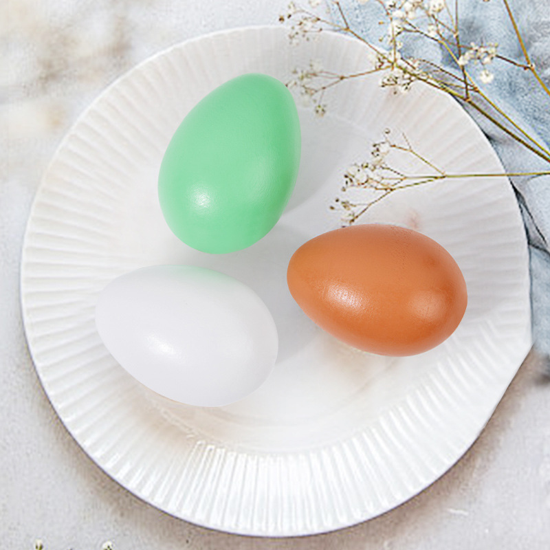 Venta caliente simulación de huevo de madera huevo de pato combinación de tres colores